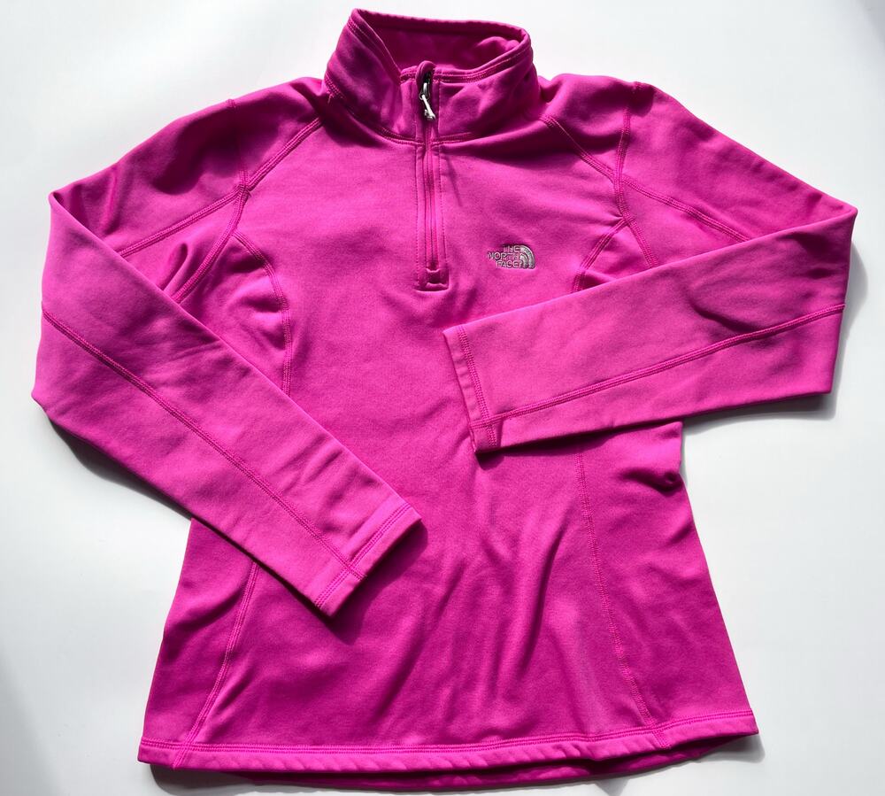 Women's North Face Pink Quarter Zip Sweater Size Small